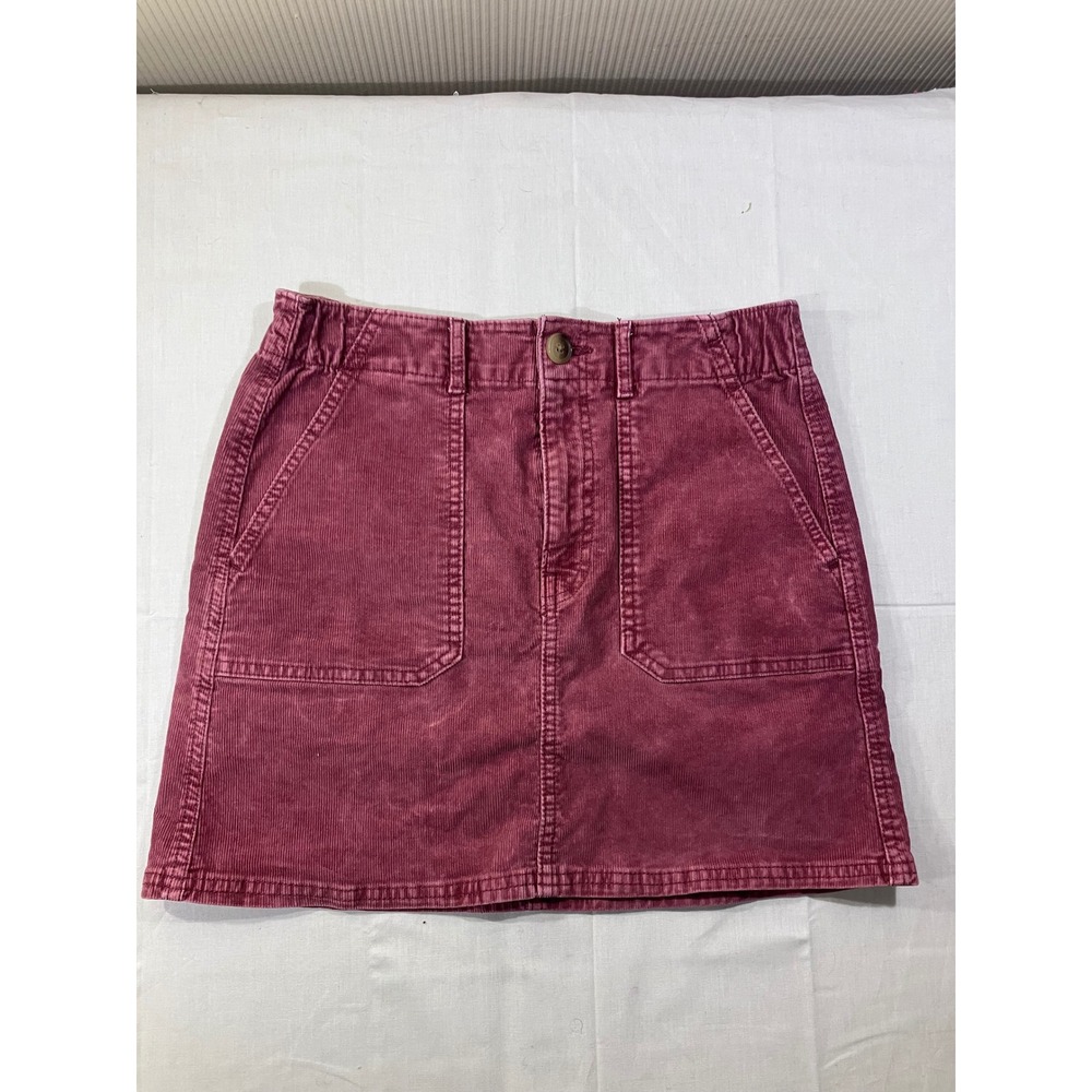 American Eagle Outfitters‎ Corduroy Skirt Burgundy Super Stretch Women's Size 4